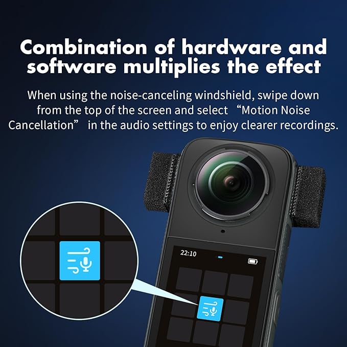 SEASKY [6 Pairs] Noise-reducing Windproof Foam Accessories for Insta360 X4 X3 X2 Gopro Hero 13/12/11//10/9 Black Sports Action Camera