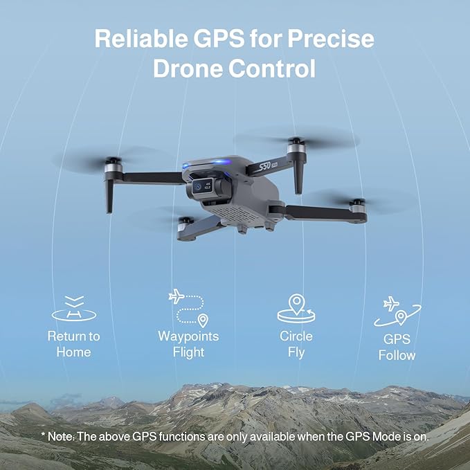 Ameta Drone with Camera 4K Professional with GPS, S50 Lite FPV Drone for Kids and Adults with Auto Return/ 50-Min Flight Time/Follow Me/Intelligent Mode/Gesture Control/ 1640 ft Range, Under 249g