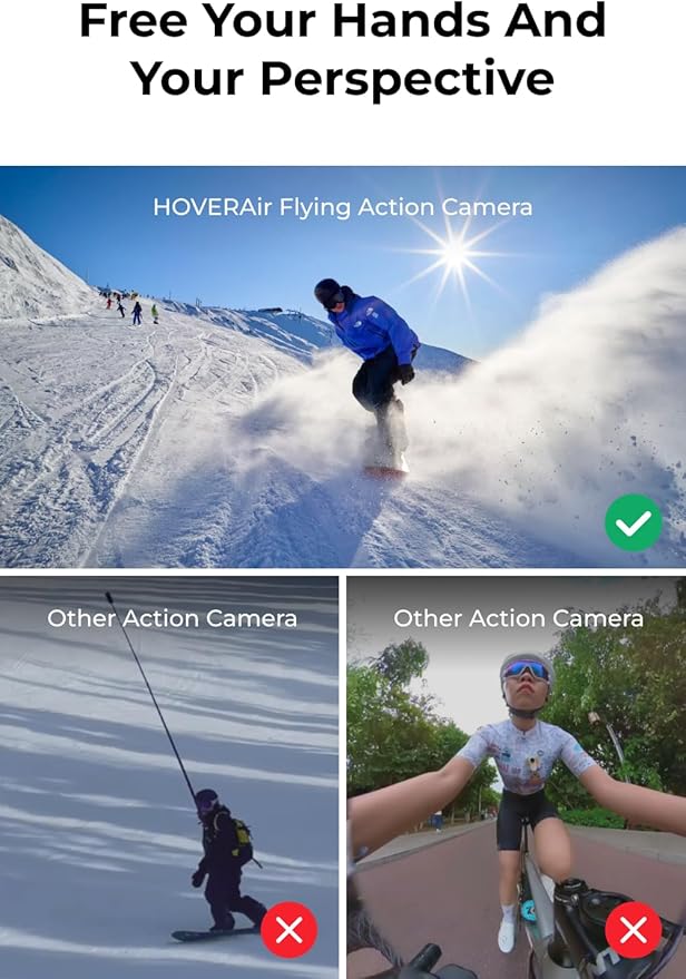 X1 PROMAX 8K Action Flying Camera, Foldable Drone with Camera with 42 KM/H Follow Speed, 10+ Fully Automatic Flight Modes, Fly Anywhere with OmniTerrain, SmoothCapture 2.0(Skiing Combo)