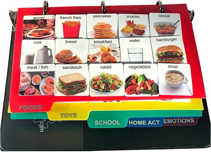 Visual Communication Book,162 ASD Photo Picture Cards: Autism Language Vocabulary, Speech Articulation Therapy, ADHD & Apraxia Learning