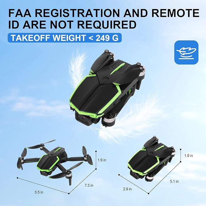 Drone with Camera 1080P, Best gift for Beginners and Adults, One-Key Takeoff/Landing, Gestures Selfie, Altitude Hold, 3D Flips, rc camera drone, Foldable Remote Control Quadcopter drones