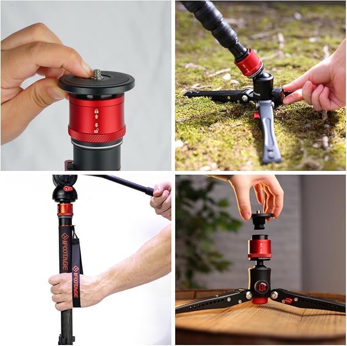 IFOOTAGE Cobra 3 A180F,Camera Monopodd with Tripod Base,Aluminum Professional Video Monopo,Suitable for SLR Cameras and Camcorders(71")