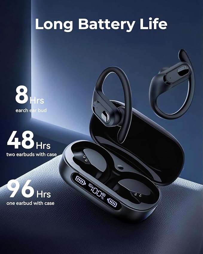 AI Translation Earbuds Real Time, 164 Language Translator Earbuds, 96H Playtime Translation Headphones, Noise Canceling, Audifonos Traductores Inglés Español for Business Meeting Travel Learning