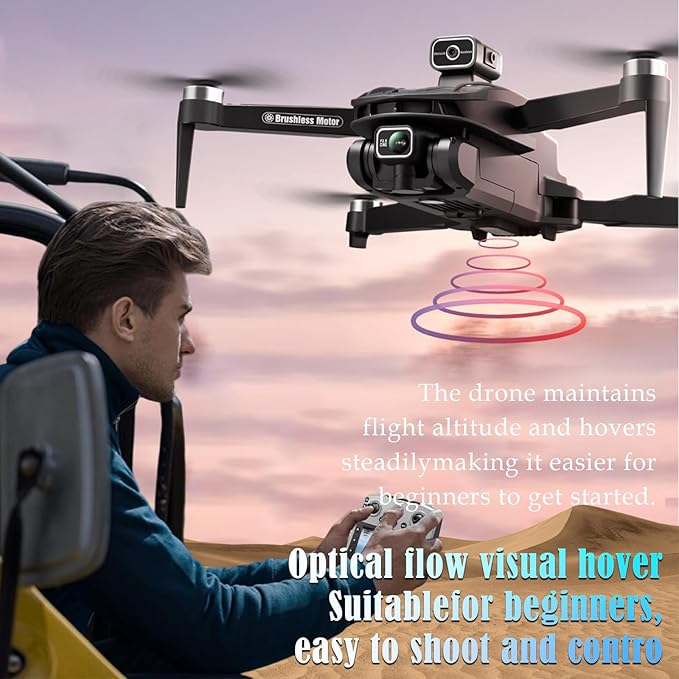 drones with camera for adults 4K 30FPS HD Video, 4.5" LCD FPV GPS Drone, 60-Min Flight Time (2 Batteries), 10,000ft Transmission, Auto Return, Foldable & Lightweight, Professional/Beginner Friendly(Black-2 Batteries)