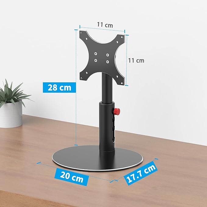 Almoz Sturdy Stand Compatible with Echo Show 21, Show 15 (All Generations) with Adjustable Tilt, 4 Height Levels, Flexible Viewing and Solid Support for Show 15 2nd Gen (Basic-Black)