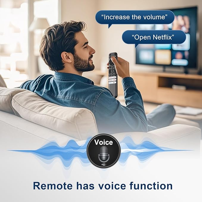 Voice Replacement Only for TCL Google TV Remote Control, RC813 Remote Compatible with TCL QM8/QM7/S5/S4/S3/Q7/Q6/Q5 4K UHD HDR LED QLED QD-Mini LED Full-HD Smart TVs (Not for Fire&Roku TVs)