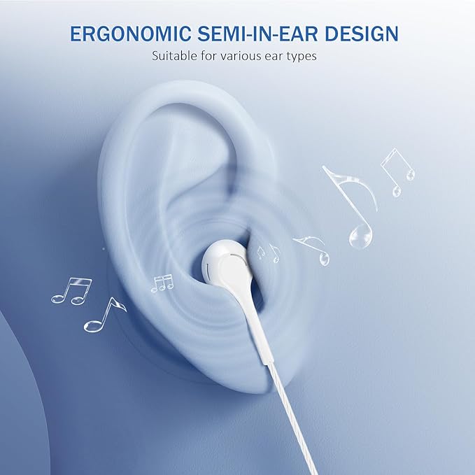 Earbuds Headphones with Microphone Pack of 5, Noise Isolating Wired Earbuds, Earphones with Powerful Heavy Bass Stereo, Compatible with Android, Phone, Laptops, MP3 and Other Interfaces (3.5mm)