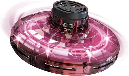 FLYNOVA Mini Drone for Kids Adults,Rechargeable UFO Flying Spinner with Lights,Birthday Party Cool Game,Indoor Outdoor Easy Operated Toys,Thanksgiving for Boys Girls Teens