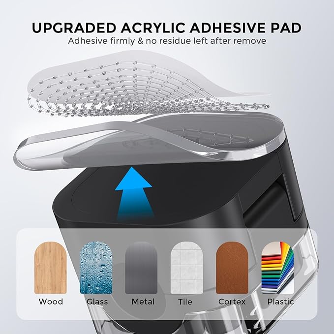 AhaStyle Magnetic Cable Organizer [1s Lock] 6 Pack Cord Cable Holders Clips Strong Adhesive Cable Cord Keeper [Smooth Adjustable] Hide Wire Cord Organizer for Nightstand Kitchen Car Office (Black)