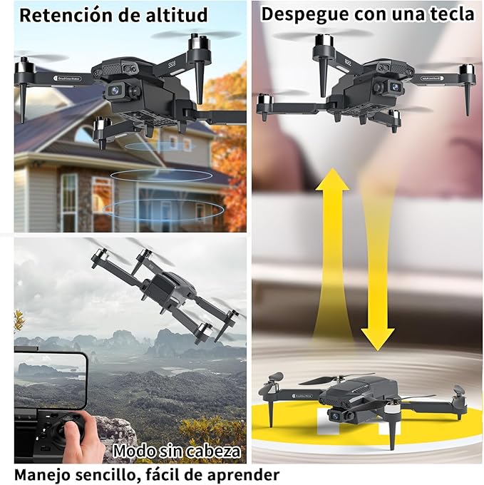 S508 Mini Drone with Camera 90°adjust, Remote Control Helicopter for Beginners, FPV RC Quadcopter with 720P Live Video Camera, Foldable Drone with Upgrade Altitude Hold, Gravity Control, Carry Case