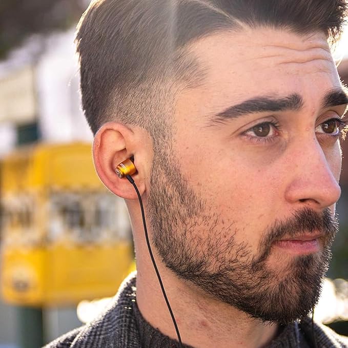 LUDOS Clamor USB C Headphones for iPhone 16 15 Pro Max Plus iPad Pro, 5 Years Warranty, USB-C Earbuds for Samsung Galaxy S24 S23 Ultra S22 S21 FE S20 A55 A54 A53, USB Type C Earphones - Gold