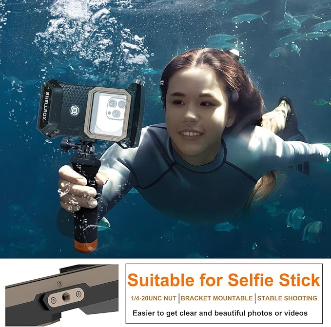 2025 Underwater Diving Snorkeling Phone Case for iPhone 17/16/15/14/13/12/11 Pro Max/XS/X Samsung Galaxy S25/S24/S23 [100FT/30M] Professional Scuba Dive Waterproof Case Underwater Photo Video Cover