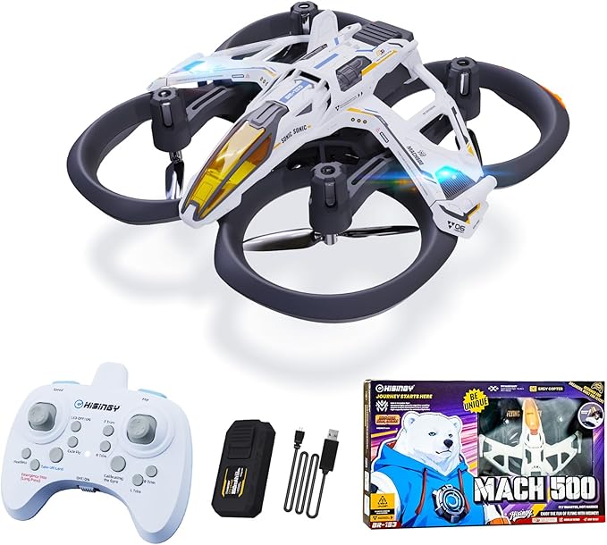 MACH 500 Tiny Drones for Kids, Mini Micro Nano Indoor RC Quadcopter for Age 8-12 10-15 12-14,Kids Drone with LED Light,Optical Flow Positioning,3 Speeds,Toys Gifts for Teen Boys Girls