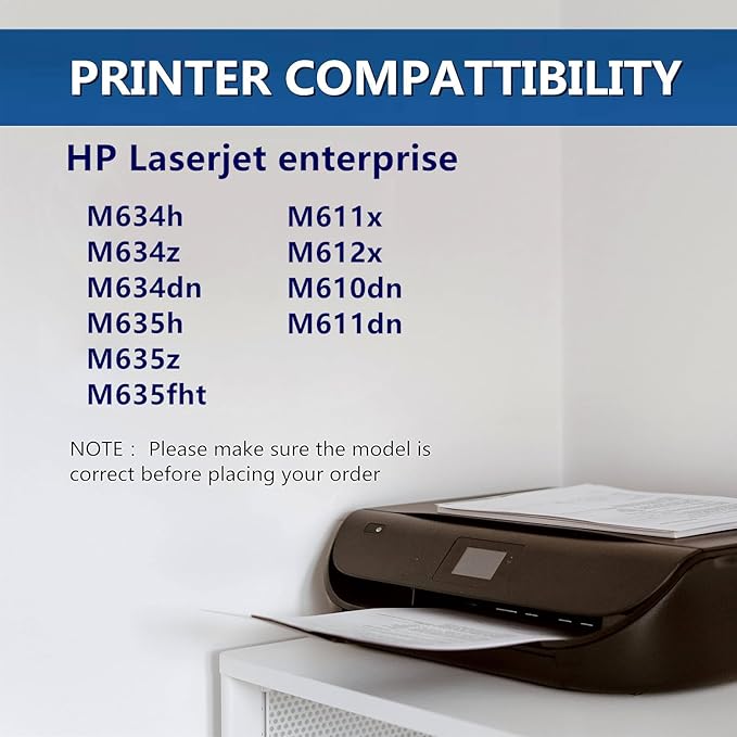 147X W1470X Toner Cartridge(with chip) Replacement for HP Laser Jet Enterprise M634h M634z M634dn M635h M635z M635fht M611x M612x M610dn M611dn Printer (1-Pack)