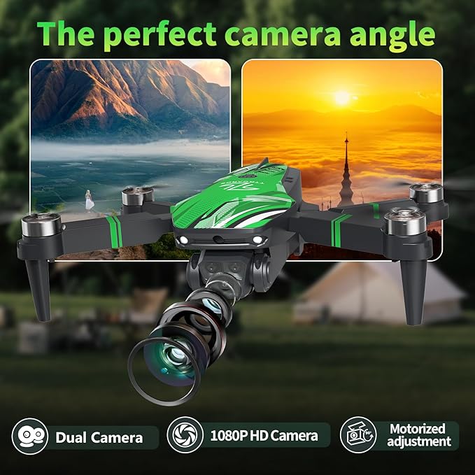 TT19 Drone with Camera for Adults, 1080P HD Camera, Obstacle Avoidance Function Level 3 Wind Resistance Brushless Motor, Drones with Headless Mode 3D Flip