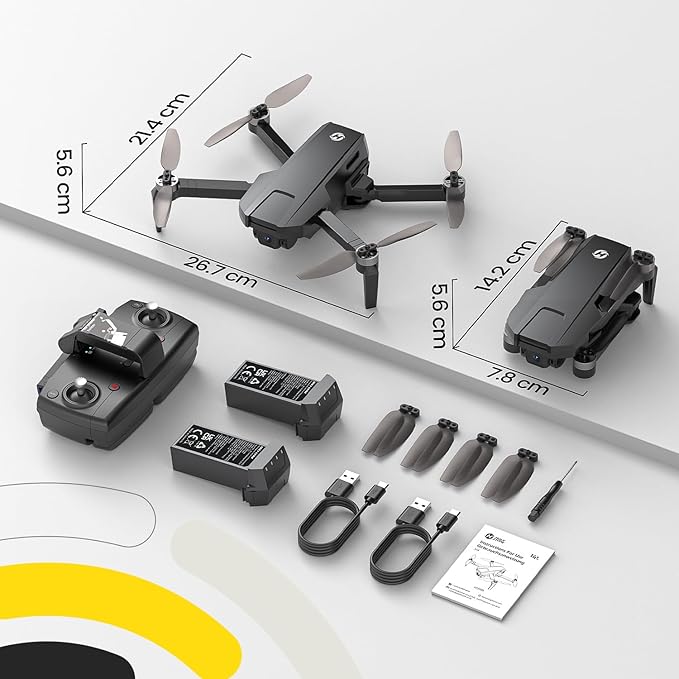 Holy Stone HS720S GPS Drone with Camera for Adults 4K Video, under 249g, 5G 2KM Tranmisson, Smart Fly, Follow Me, 2 Batteries 42-Min Flight Time, Auto Return, Beginner Friendly Mode