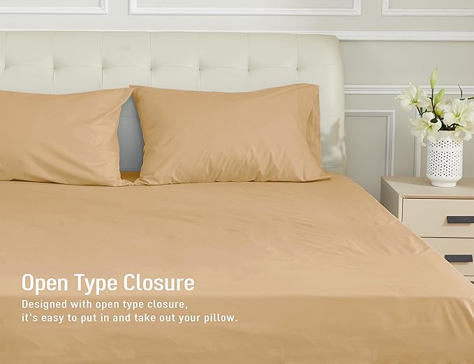 Sunflower King Pillowcases Set of 2, 100% Cotton King Size Pillow Cases 2, 20×40 inches Butterum, Soft and Breathable