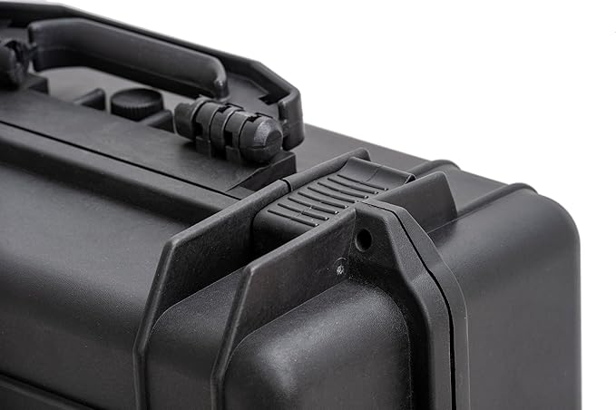 MEIJIA Portable All Weather Waterproof Camera Case with Customized Fit Foam,Fit Use of Drones,Camera,Equipments,Pistols,Elegant Black(18.3 ”x14.57”x8.66”)