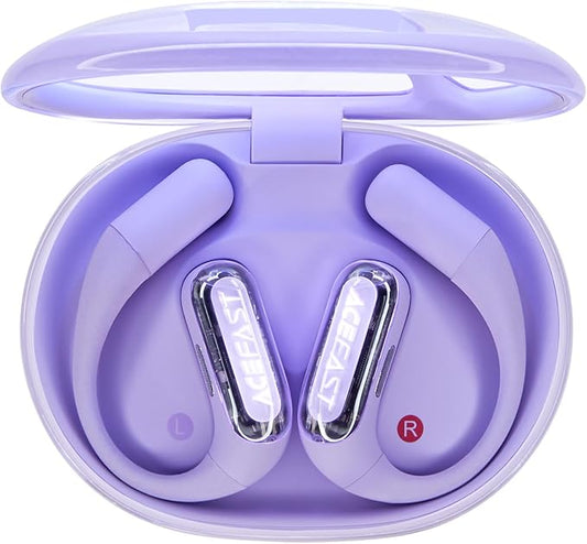 ACEFAST AceFit Pro Open-Ear Headphones, Night Safety Mode for Sports, Powerful Bass, 7.6g Ultra-Comfort, Bluetooth 5.4, 30H Playtime with Digital Display, IP54 Sports Earbuds for Running & Workouts