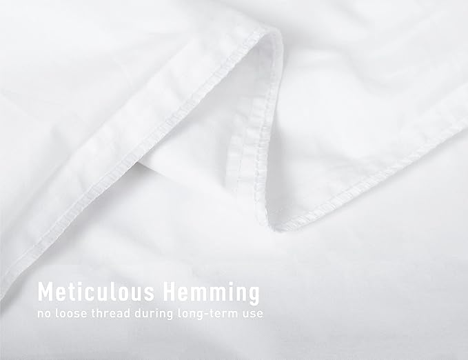 Sunflower Body Pillowcase 100% Cotton Long Pillow Cover/Case Envelope Closure 1 Pack, 21×54 inches White, Soft and Breathable