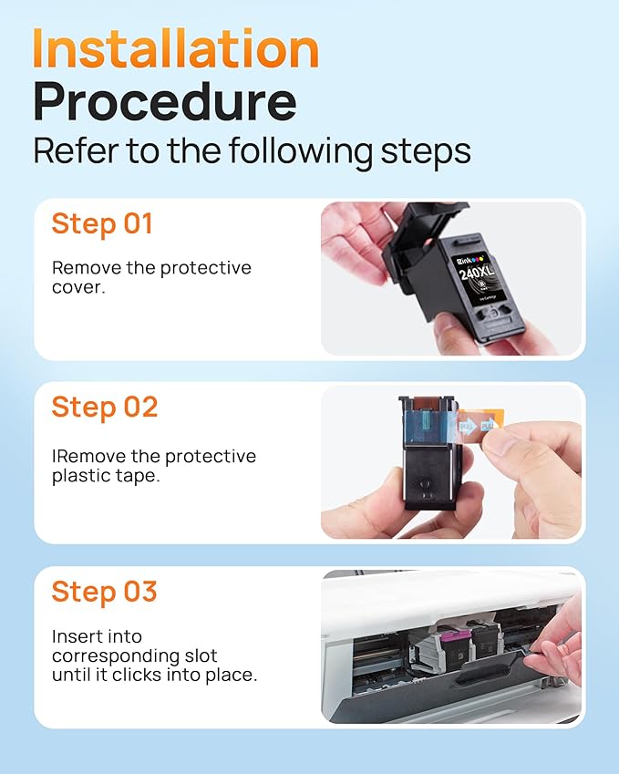 240XL 241XL Ink Cartridge Replacement for Canon 240XL 241XL Combo Pack, PG-240XL CL-241XL Works with PIXMA TS5120 MG2120 MG3620 MG3520 MG3522 MX452 MX472 MX512 MX532 Printer, 2 Pack