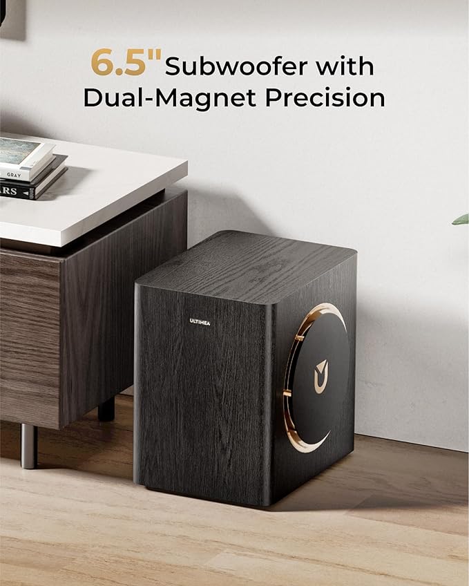 ULTIMEA Skywave X40 5.1.2ch Wireless Surround Sound System for TV, Sound Bar for Smart TV with Dolby Atmos, 530W Soundbar with Wireless Subwoofer, GaN Amplifier, 4K HDR Pass-Through, HDMI eARC, BT 5.4