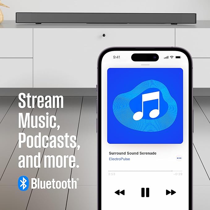 Westinghouse 3.1.2 Channel All-in-One Soundbar with Dolby Atmos and Digital Plus, Built-in Low Frequency Driver and Height Speakers, 210W Surround Sound, eArc, HDMI, Bluetooth, Roku TV Ready