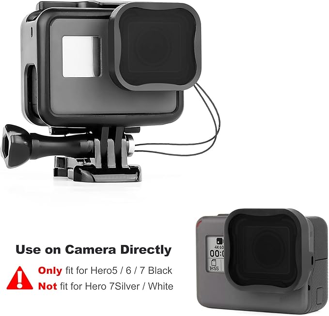 4-Pack CPL ND Filter Camera Lens ND8 ND16 ND32 - Neutral Density & Polarizing Filters Kit for Hero 5/Hero 6/Hero 7 Black, Multi-Coated Optical Glass Go Pro Polarizer Accessories