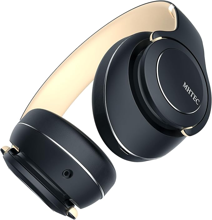 Bluetooth Headphones Over Ear, 90 Hours Playtime Wireless Headphone with 3 EQ Modes, Noise Isolating HiFi Stereo with Deep Bass, Microphone, Soft Earpads for Cellphone/PC