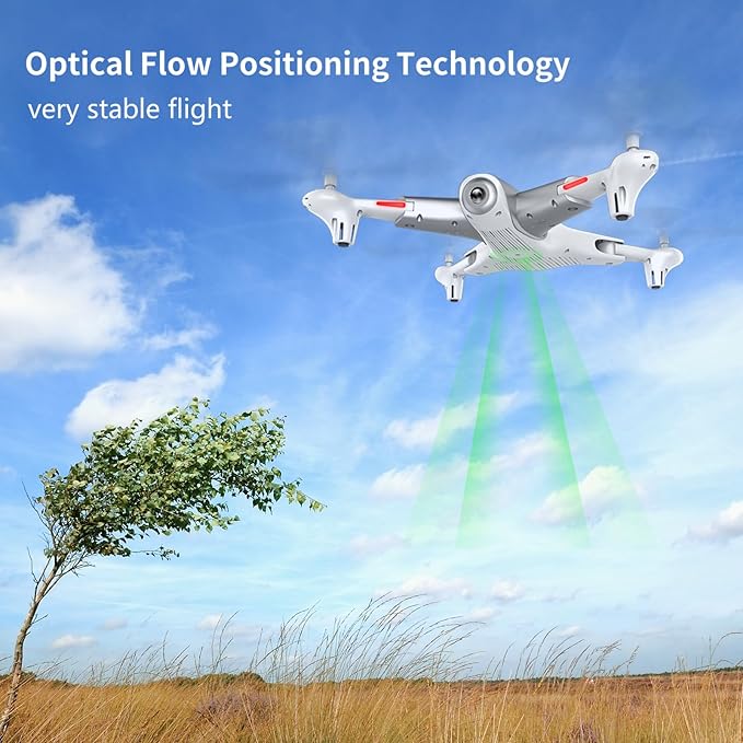Loolinn | Drones for Kids Gift, Drone with Camera - Optical Flow Positioning Technology, 60 Minutes Long Flight Time, 3 Batteries, Stable Flight - Gift for Kids Boys Girls