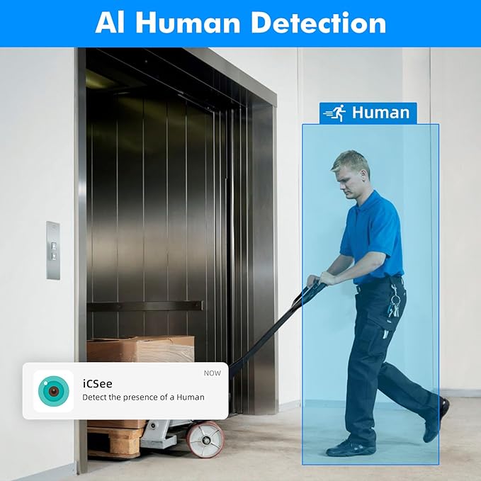 8 Channel 5MP H.265+ Security DVR Recorder with AI Human Detection, 8CH Hybrid 6-in-1 CCTV DVR for Surveillance Camera, Supports 8CH Analog and IP Cameras, Mobile APP & PC Remote(1TB Hard Drive)