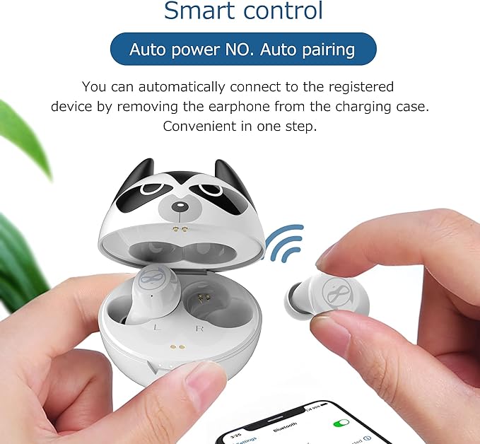 Kids Earbuds, Wireless Bluetooth Girls Boys Headphones with Microphones, 85dB Healthy Volume Control Protect Hearing, Lightweight, Waterproof, 30Hrs Playtime,Earphones for iPad Tablet Computers.