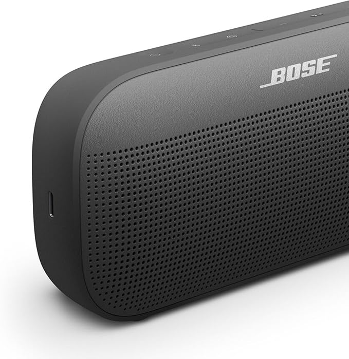 Bose SoundLink Flex Portable Bluetooth Speaker (2nd Gen), Portable Outdoor Speaker with Hi-Fi Audio, Up to 12 Hours Battery Life, Waterproof and Dustproof, Black