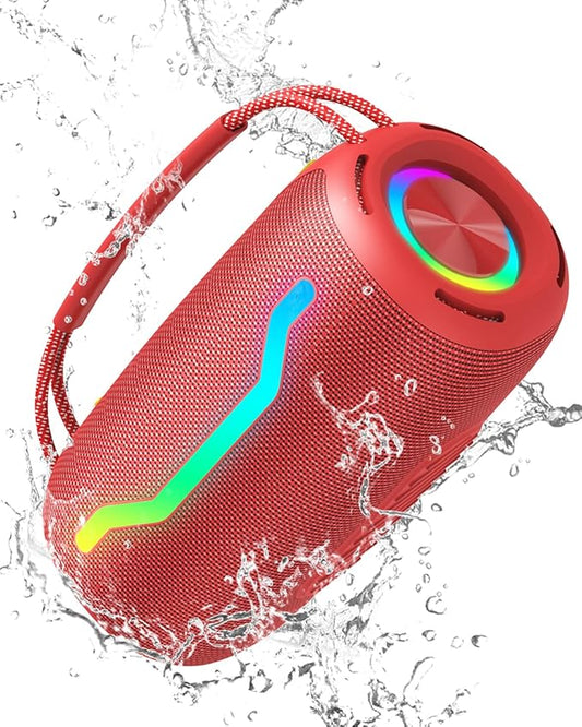 Portable Bluetooth Speaker with Light, Waterproof Karaoke Machine for Adults & Kids, Loud Sound and Deep Bass, Up to 8H Playtime, Support Bluetooth/AUX/USB for Home, Party, Outdoor and Travel