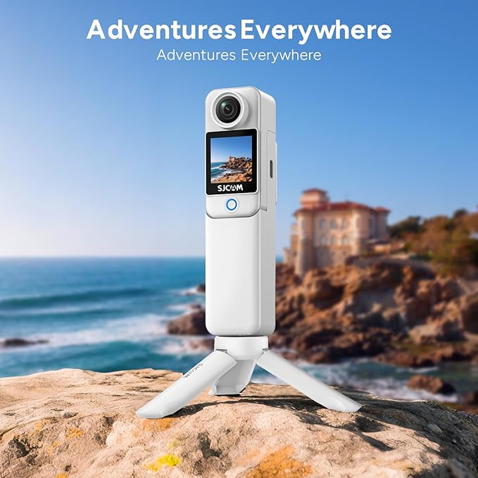 SJCAM C300 Vlogging Combo,4K Pocket Action Camera,7H Power,6-Axis Stabilization,Dual-Touch Screen 154° Wide FOV Video Body Cam for Travel,Sport,Waterproof,Live Streaming,Magnetic Werable,64G Card