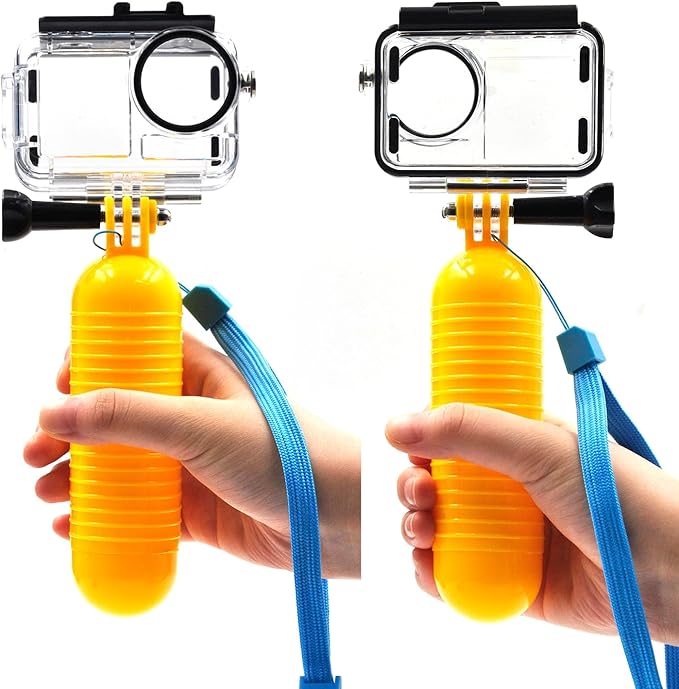 Waterproof Diving Housing for DJI Osmo Action 4 Action 3,Waterproof Down to 60M/196FT Underwater Photography Housing for Diving, Snorkeling with Floating Hand Grip