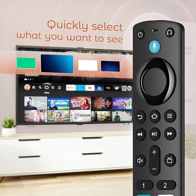 Voice Remote Control Replacement for Fire Smart TV Stick (2nd/3rd Gen/4K/Lite) 4K Max(1st/2nd Gen),TVs Cube (1st/2nd/3rd Gen), Smart TV(3rd Gen), for Insignia-Pioneer/Omni FireSeries Smart TVs