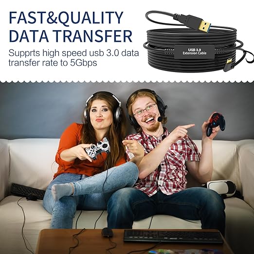 VR Link Cable 33 Feet, Compatible with Oculus Quest 2 Quest 3/Pro/Pico4 Accessories, USB 3.2 to Type C, for Meta/Quest 3/Steam VR Headset Gaming Connection PC,10M