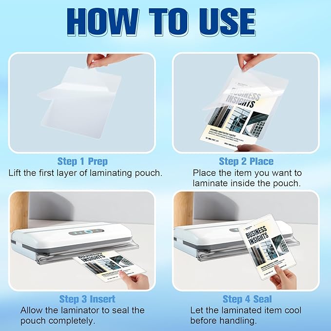 500 Pack 5mil 2.25“x3.75" Thermal Laminating Pouches Badge Laminate Pouches Clear Laminated Luggage Tags Printable Laminator Pouches for Business Permits Cards (100, 3"x5"-5mil)