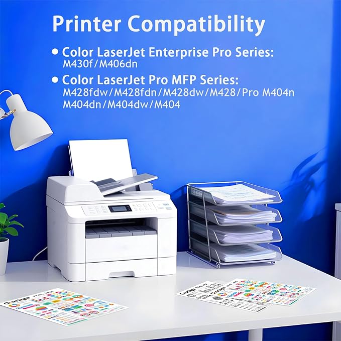 58A Black Toner Cartridge with Chip Compatible with HP 58A CF258A 58X CF258X Replacement for HP Color Laser Jet Pro MFP M428fdw M404n M428fdn M404dn M430 Printer (3000 Pages, 2 Pack)