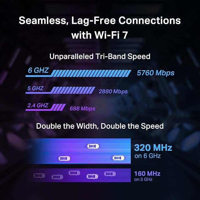 TP-Link WiFi 7 BE9300 PCIe WiFi Card for Desktop PC(Archer TBE550E), Tri-Band Wireless Adapter, Bluetooth 5.4, Multicolor Status LED, Supports AMD/Intel Motherboard, Not Compatible with Windows 10