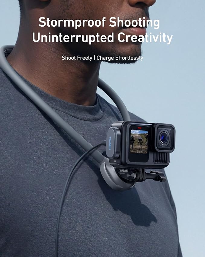 TELESIN Magnetic Charging Side Cover Battery Door and Power Cable Kit for GoPro Hero 13 Hero 12 Hero 11 Hero 10 Hero 9 Contacto Water Snow Resistant Replacement Charging Mount for Go Pro Accessories