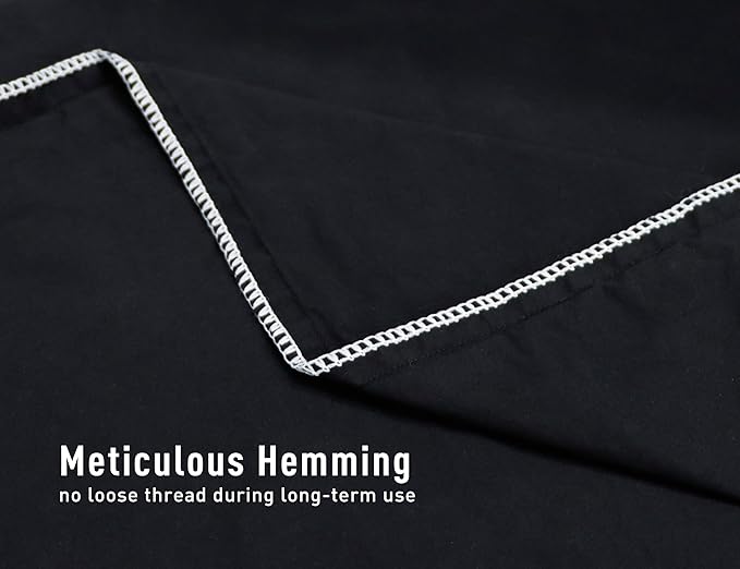 Sunflower King Pillowcases Set of 2, 100% Cotton King Size Pillow Cases 2, 20×40 inches Black, Soft and Breathable