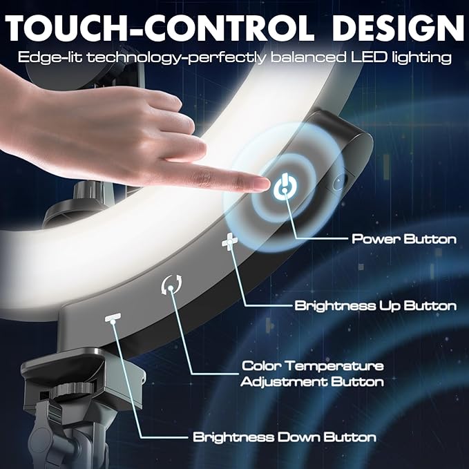 UBeesize Upgraded 12'' Ring Light with 62'' Tripod Stand and Magnetic Phone Holder,LED Selfie RingLight for iPhone with Wireless Remote,Circle Light for Tiktok/YouTube/Photography/Makeup/Live Stream