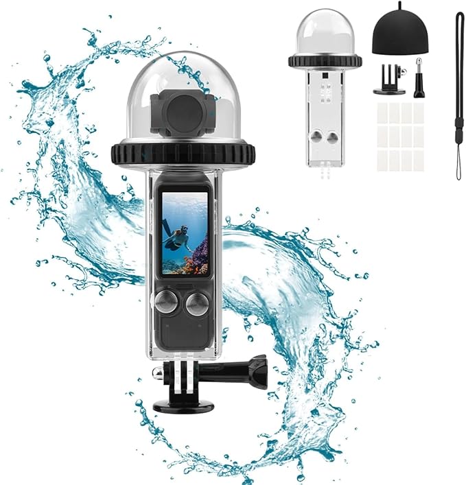 40M/131FT Dive Case for DJI Osmo Pocket 3 Waterproof Case, Underwater PC Protective Shell, Diving Housing Cover Shell with Accessories for Osmo Pocket 3 Action Camera