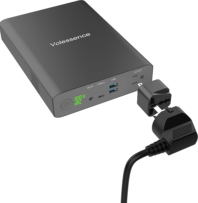 AC Outlet Portable Laptop Power Bank 110V 60000mAh 130W Laptop Charger & External Battery Pack for MacBook, Drone, Projector Phone Tablet Camera Travel