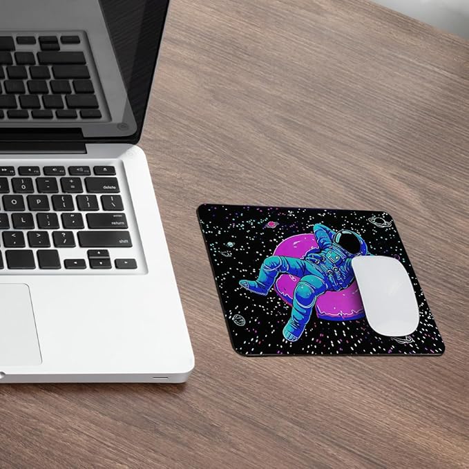 hold fizz Gaming Astronaut Space Mouse Pad, Small Cool Galaxy Gamer Mouse Pad, Cool Gaming Mousepad Accessories for Desk, Laptop, Computer, Office, Boys Kids Room Decor, 9.5x7.9 Inch