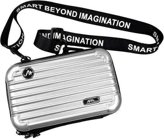 [APAL] Electronic Gadget Organizer, Anti-shock EVA Protection Carry Bag/Pouch for Power Bank, Cable, Hard DriveB. Personal Cosmetics, Toiletry Travel, Trendy Cross-body Bag.