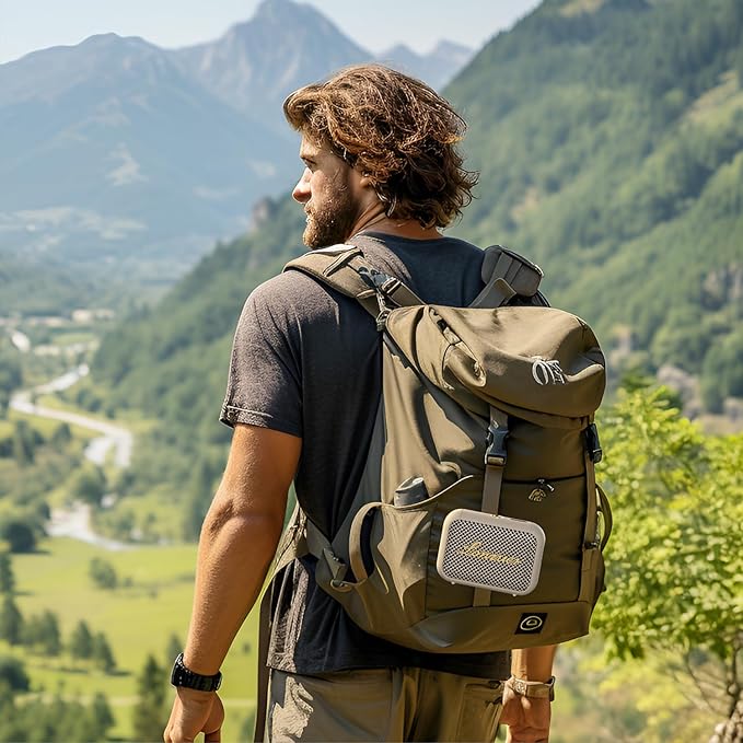 Portable Bluetooth Speaker, IPX7 Waterproof Wireless Speaker with 10W HD Sound,8H Playtime,TWS, BT5.3, Built-in Mic for Hands-Free Calls, Lightweight 336g with Mount Strap, Ideal for Outdoor Travel