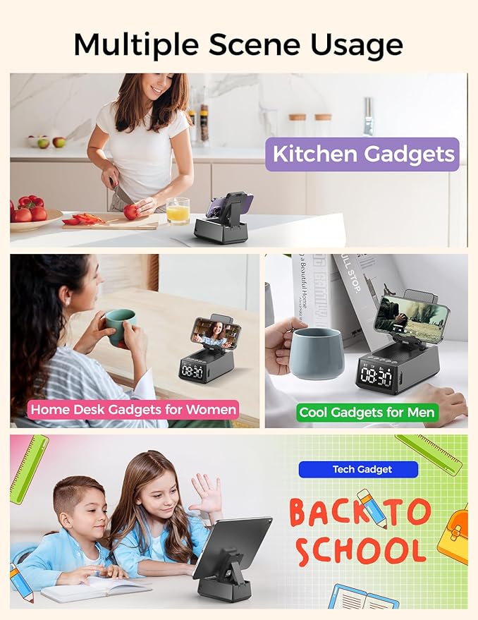 CHIFENCHY Birthday Gifts for Men Women-Bluetooth Speaker with HD Sound, Stocking Stuffers White Elephant Gifts for Adults, Kitchen Gadgets for Anniversary Idea Gift for Dad Mom Husband Wife(Black)